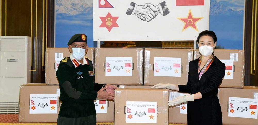 चीनले नेपाली सेनालाई दियाे तीन लाख डोज कोरोना भाइरसविरुद्धको खोप