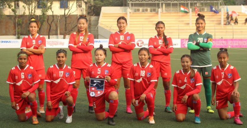 नेपाली यु–१९ महिला फुटबल टोलीले  आज भुटानविरुद्ध खेल्दै