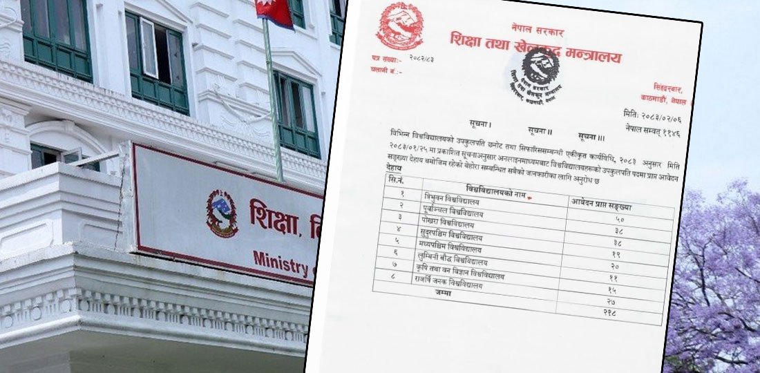 विश्वविद्यालयको उपकुलपतिका लागि प्राप्त आवेदनमाथि छानबिन सुरु